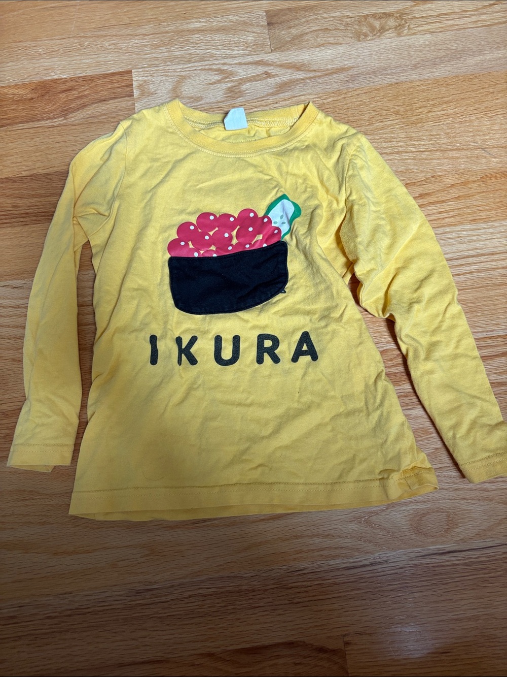 Unisex Yellow Ikura Graphic Long Sleeve Tee by Unknown Brand